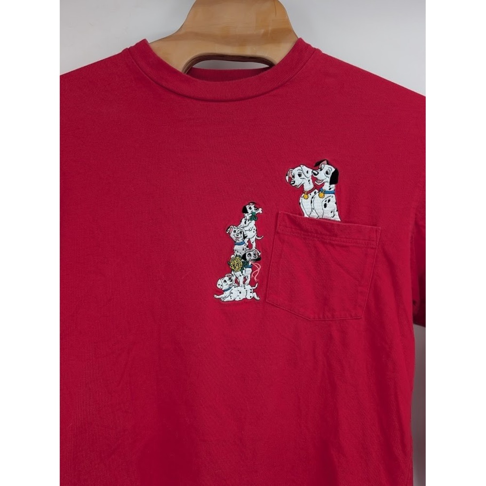 Vintage 90s Disney 101 Dalmatians Pocket Shirt Long Sleeve Embroidered L